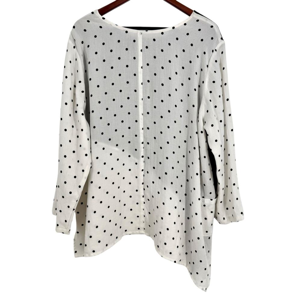 Fridaze Linen Redefined Plus Size 2X Wearable Art Artsy Blouse Shirt Top Beach - Picture 7 of 7